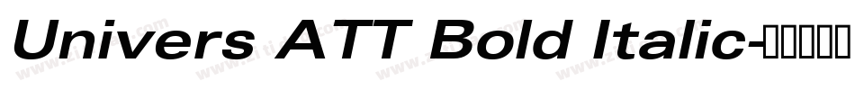 Univers ATT Bold Italic字体转换